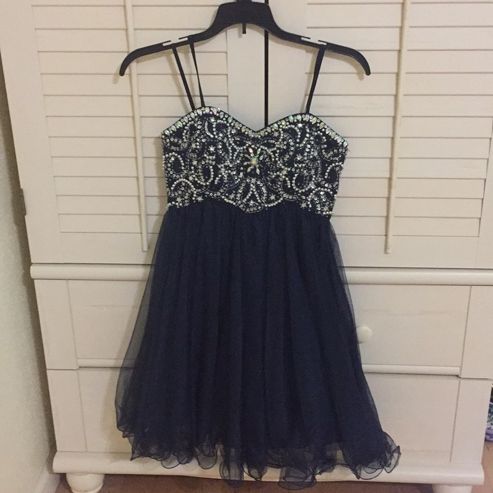 Homecoming navy dress